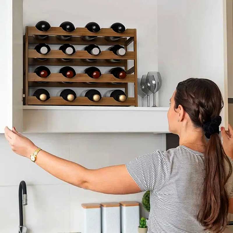 Suporte para Vinhos de Madeira Adega