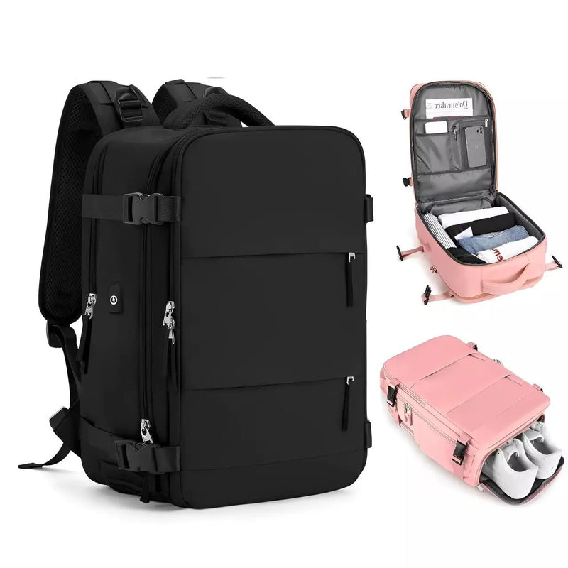 Mochila 40L Bagagem de Mão Expansiva Resistente para Viagem