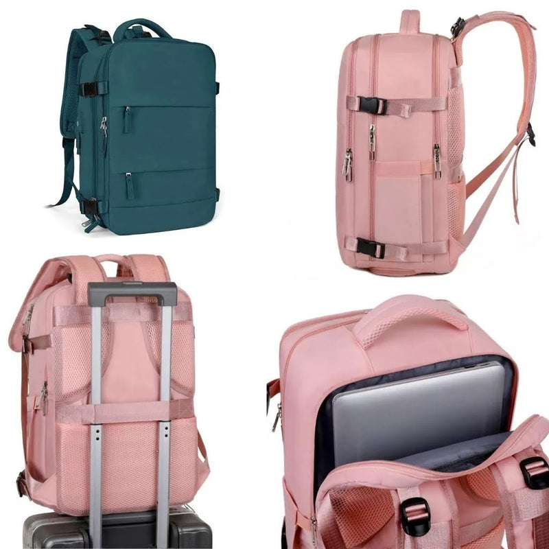 Mochila 40L Bagagem de Mão Expansiva Resistente para Viagem