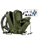 Mochila Tática Sobrevivente 50 Litros - Deser, Preta e Verde