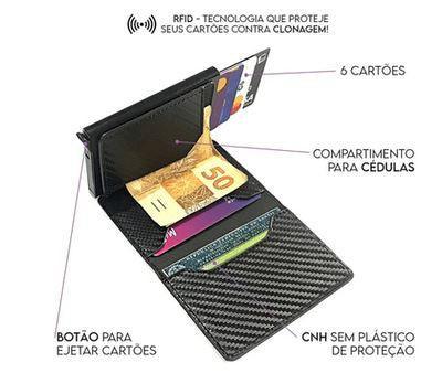 Carteira para Cartões - Couro e Antifurto